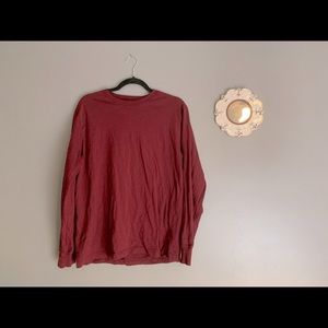 Maroon long sleeve tee